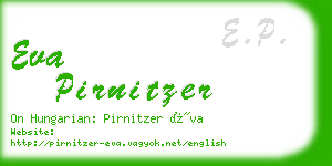 eva pirnitzer business card